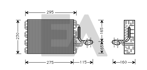 Evaporator, air conditioning (43B77003)