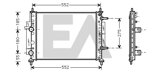 Radiator, engine cooling (31R25109)