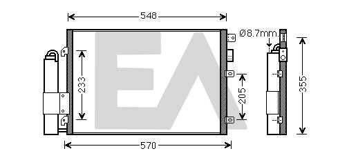 Condenser, air conditioning (30C60023)