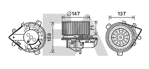 Electric Motor, interior blower (42A55011)