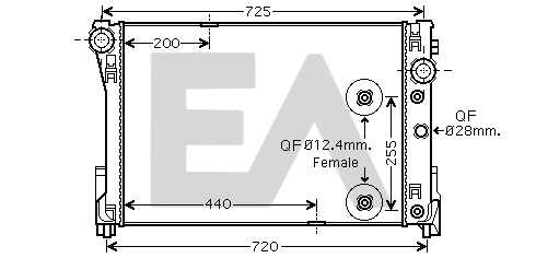 Radiator, engine cooling (31R50092)