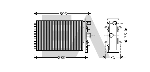 Heat Exchanger, interior heating (45C77018)