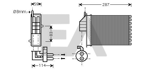 Heat Exchanger, interior heating (45C25021)