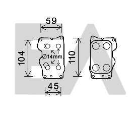 Oil Cooler, engine oil (37G10005)