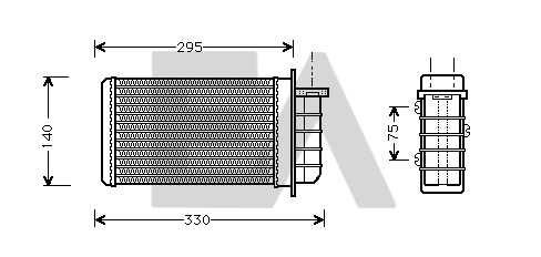 Heat Exchanger, interior heating (45C25017)