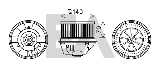 Electric Motor, interior blower (42A22002)
