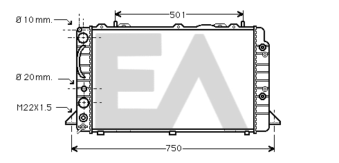 Radiator, engine cooling (31R02025)