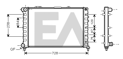 Radiator, engine cooling (31R03030)