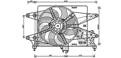 Fan, engine cooling (33V25055)