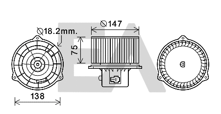 Electric Motor, interior blower (42A28014)