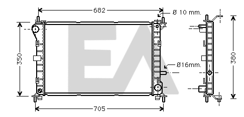 Radiator, engine cooling (31R22074)