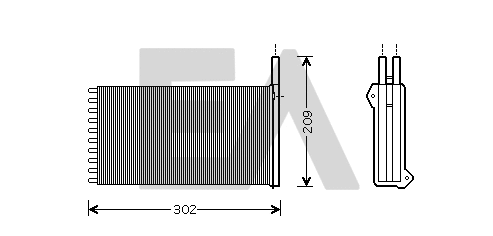 Heat Exchanger, interior heating (45C22010)