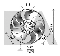 Fan, engine cooling (33V77035)