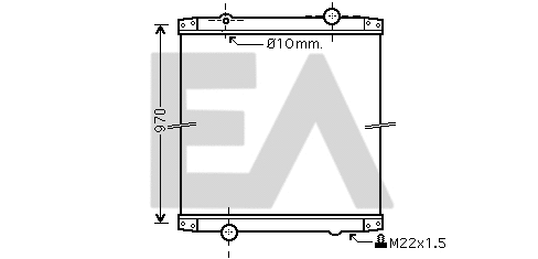 Radiator, engine cooling (31R59003)