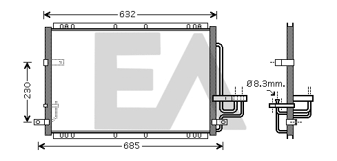 Condenser, air conditioning (30C36024)