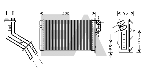 Heat Exchanger, interior heating (45C60014)