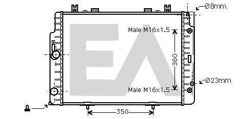 Radiator, engine cooling (31R50119)