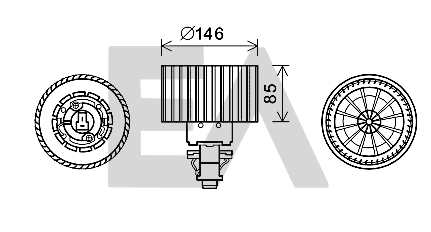 Electric Motor, interior blower (42A02004)