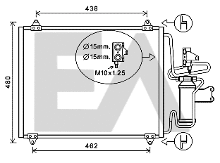 Condenser, air conditioning (30C60009)