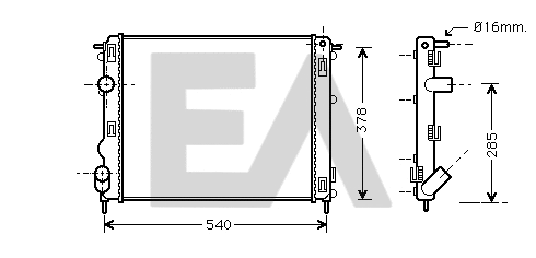Radiator, engine cooling (31R60126)