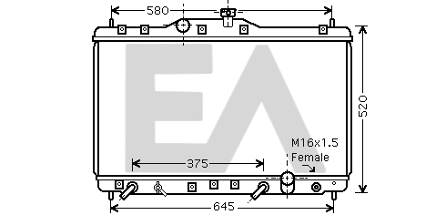 Radiator, engine cooling (31R26116)