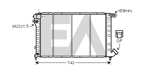 Radiator, engine cooling (31R10023)