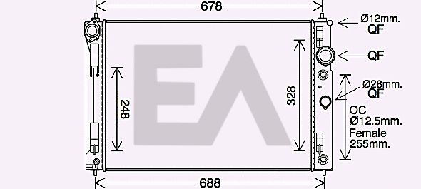 Radiator, engine cooling (31R18162)