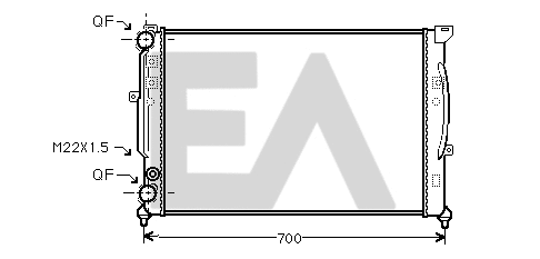 Radiator, engine cooling (31R02087)