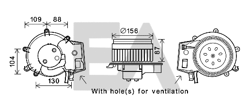 Electric Motor, interior blower (42A50019)