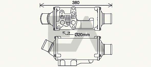 Oil Cooler, engine oil (37G63006)