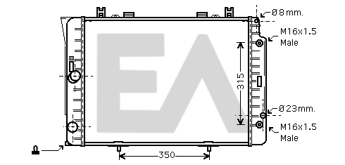 Radiator, engine cooling (31R50122)