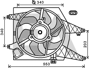 Fan, engine cooling (33V60025)