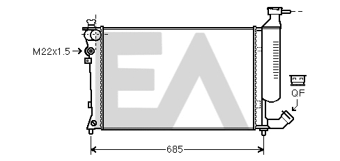 Radiator, engine cooling (31R10090)