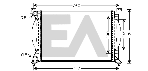 Radiator, engine cooling (31R02037)