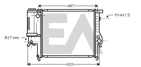 Radiator, engine cooling (31R07054)