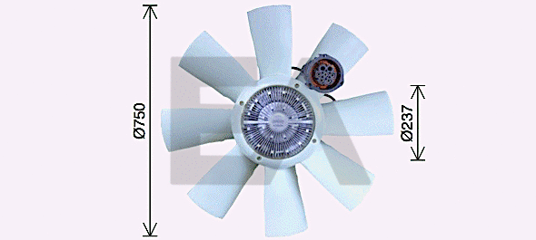 Fan Wheel, engine cooling (35C76C09)