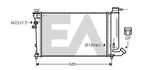 Radiator, engine cooling (31R10066)