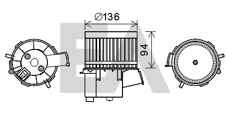 Electric Motor, interior blower (42A25012)