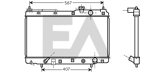 Radiator, engine cooling (31R26114)