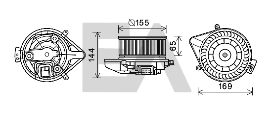 Electric Motor, interior blower (42A02002)