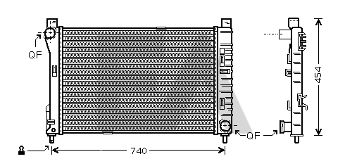 Radiator, engine cooling (31R50085)