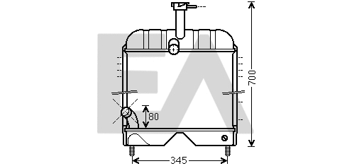 Radiator, engine cooling (31R46006)