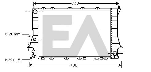 Radiator, engine cooling (31R02076)