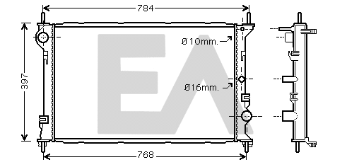 Radiator, engine cooling (31R22003)