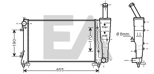 Radiator, engine cooling (31R25120)