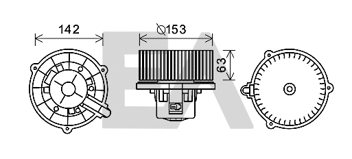 Electric Motor, interior blower (42A28007)