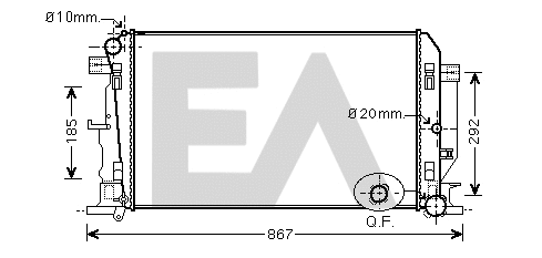 Radiator, engine cooling (31R77060)