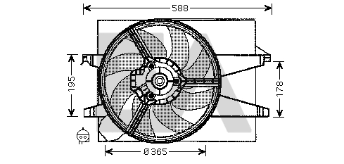 Fan, engine cooling (33V22034)