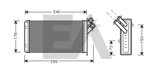 Heat Exchanger, interior heating (45C10008)