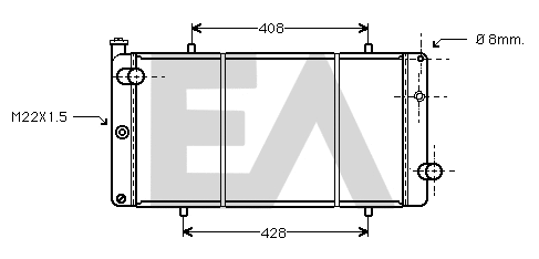 Radiator, engine cooling (31R55064)